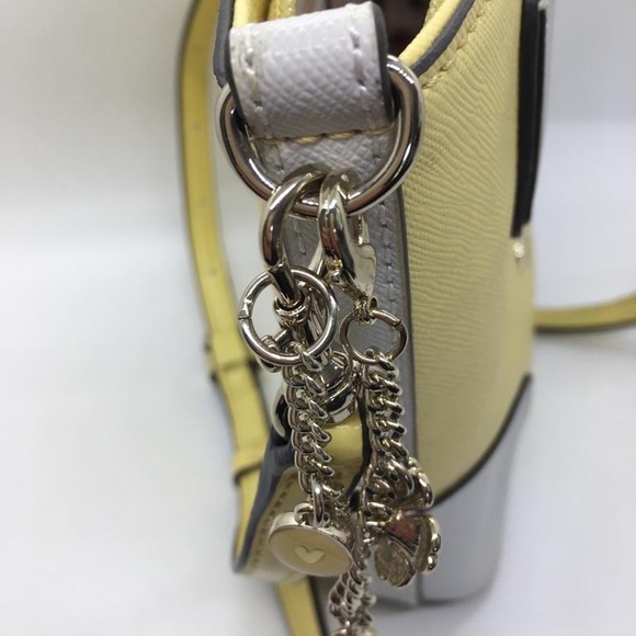 Yellow and White Guess Mini Crossbody Bag - Picture 9 of 16